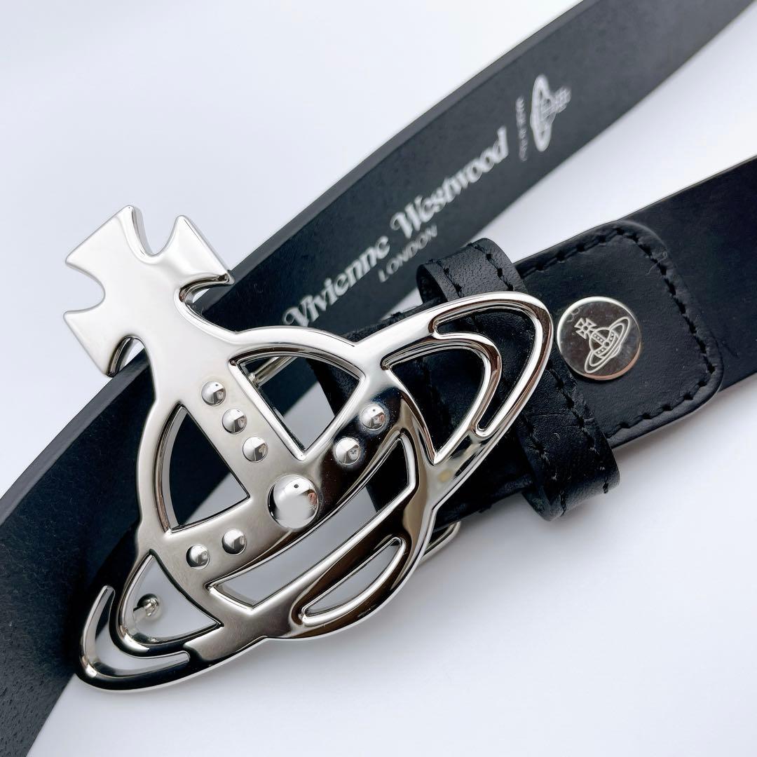 専用！ヴィヴィアンウエストウッド　ベルト　ビッグオーブ　男女兼用　シルバー金具 Vivienne Westwood（ヴィヴィアンウエストウッド） ベルト ブラック