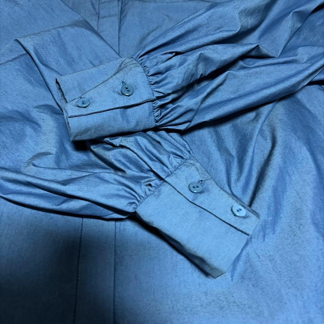 美品】ユナイテッドアローズ レースカラー2WAYブラウス コバルト