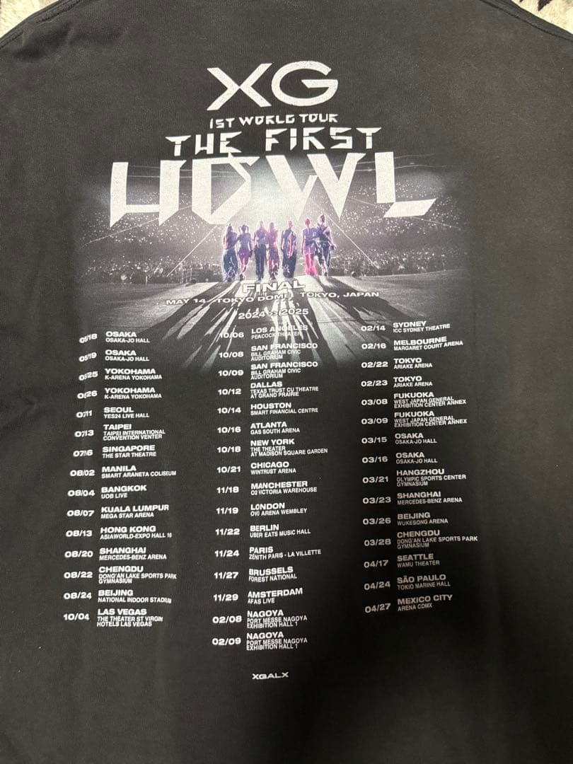 XG ツアーTシャツ The First HOWL FINAL 東京ドーム - メルカリ