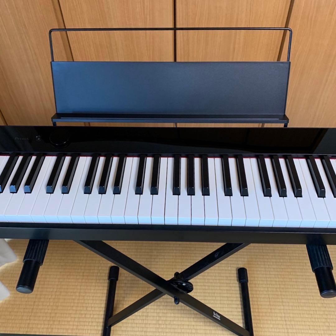CASIO PX-S1000 Privia（黒）/ 譜面台・Xスタンド・ペダル付 - メルカリ