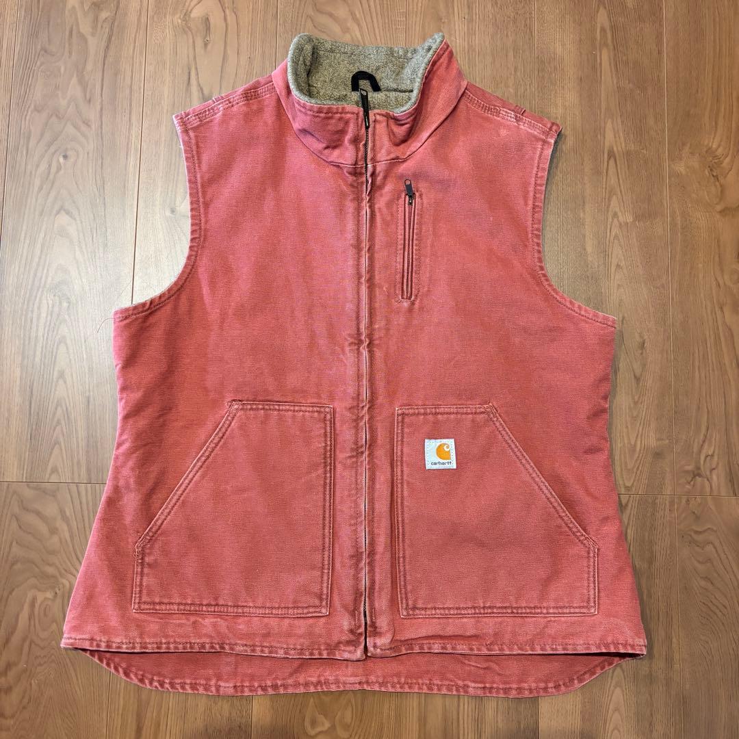 レア◎ carhartt カーハート WV001 VRS ダックベスト ピンク
