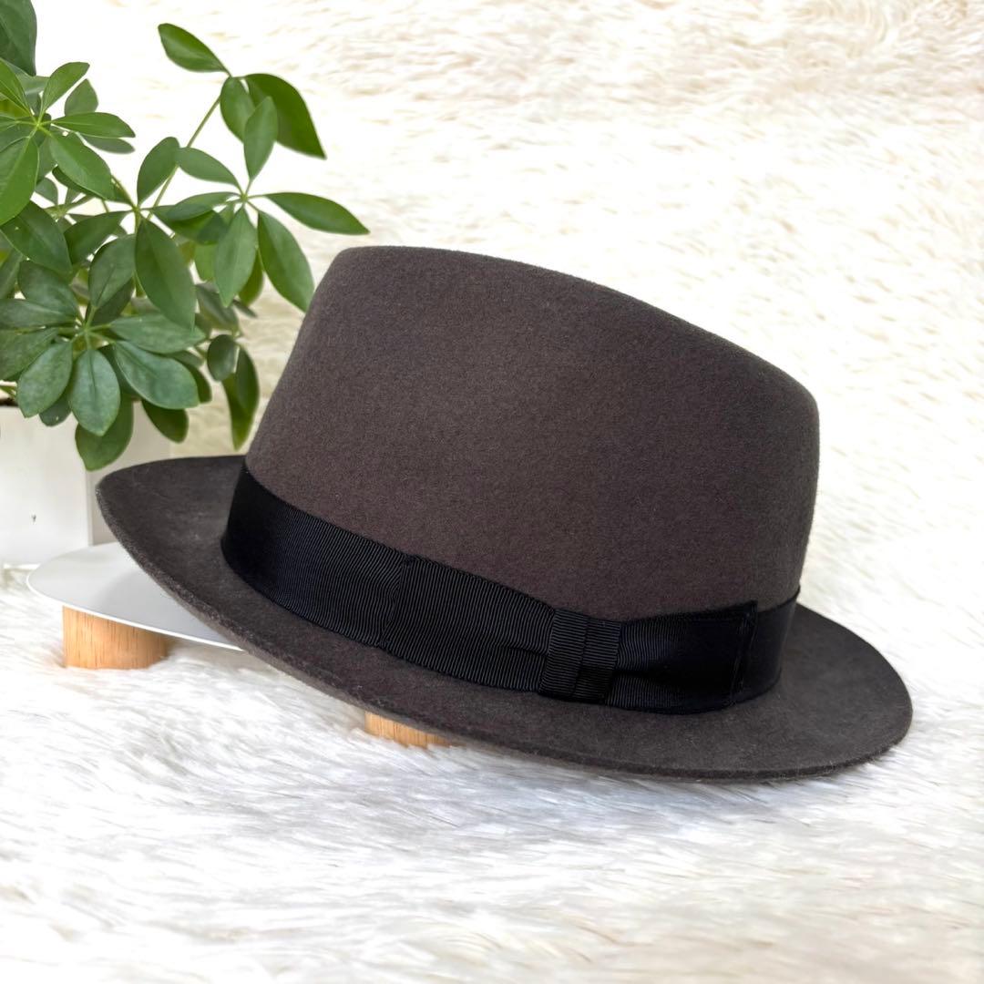 極美品】CA4LA 中折れ ウール フェルト ハット ダークブラウン - メルカリ