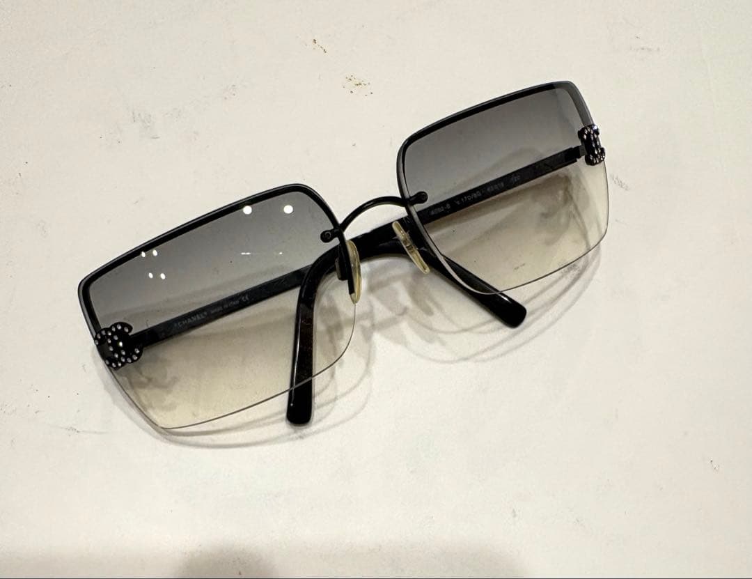 シャネル☆サングラス ロゴ ラインストーン ココマーク 眼鏡4092