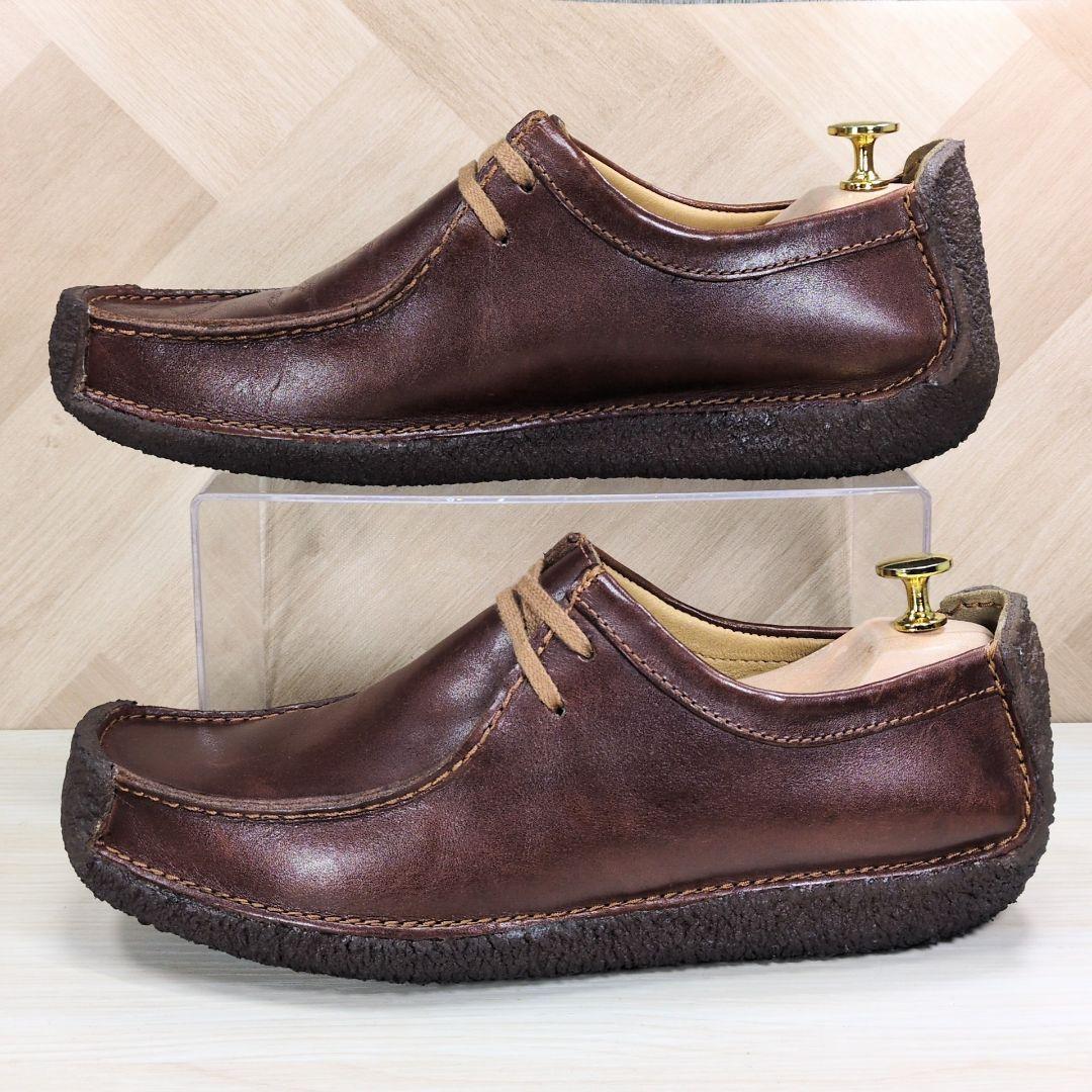 クラークス 26.0cm レザー ワラビー ナタリー ブラウン S480