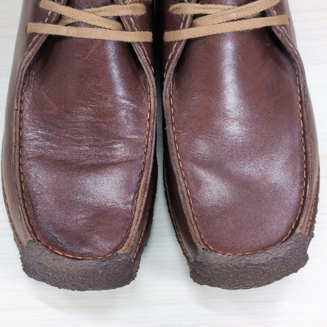 クラークス 26.0cm レザー ワラビー ナタリー ブラウン S480