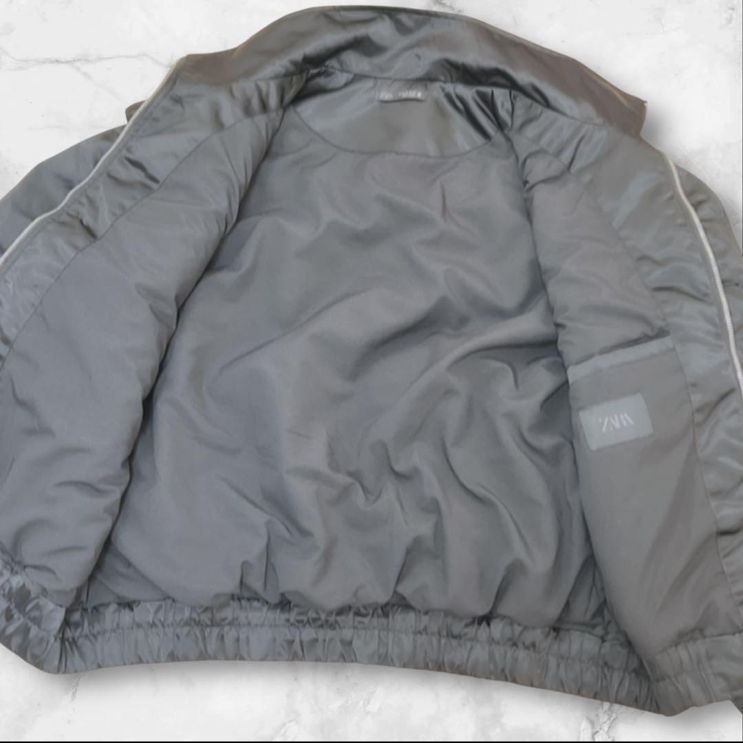 大きいサイズ ZARA テクニカル キルティング ボンバージャケット MA-1
