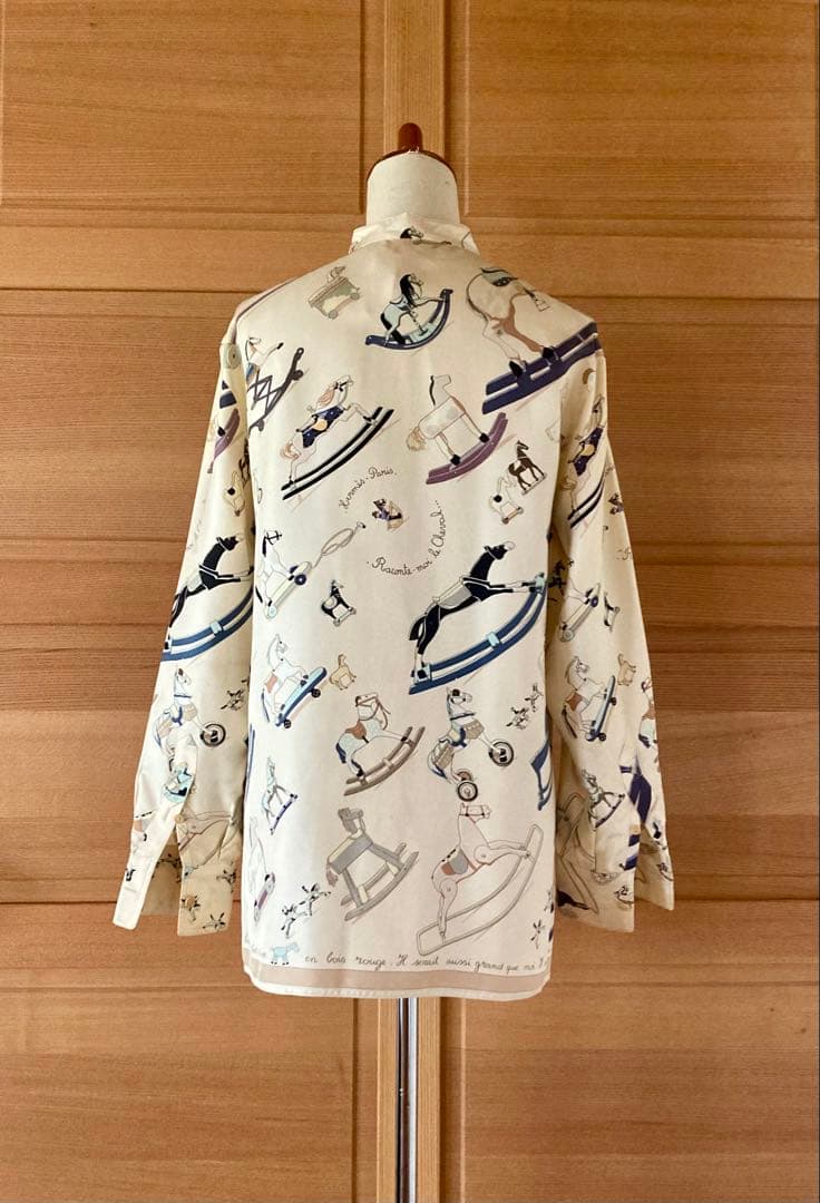 HERMES ロゴシャツブラウス マルジェラ期 『お馬の話をして