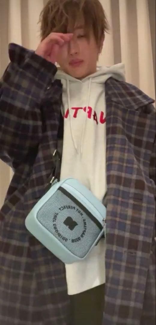 ナップタイム naptime. Nissy 西島隆弘 コート チェック ブルー - メルカリ