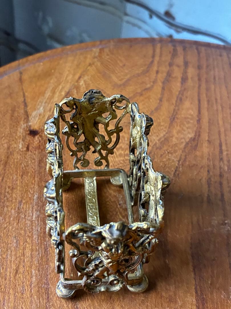 フランス アンティーク オルモル 香水瓶 ホルダー 真鍮 エンジェル