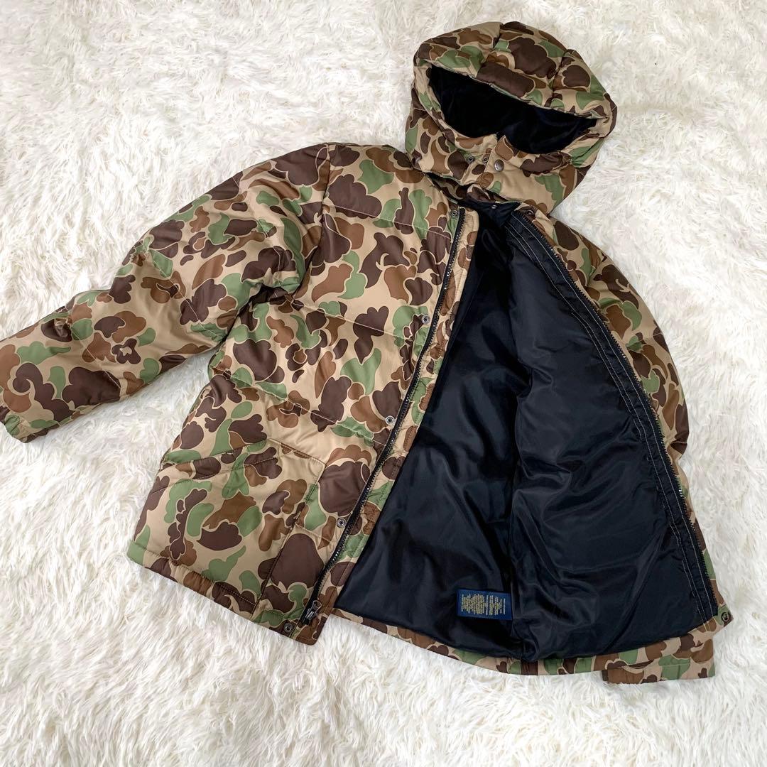 ポロラルフローレン ダウンジャケット 迷彩カモフラ フード取り外し可