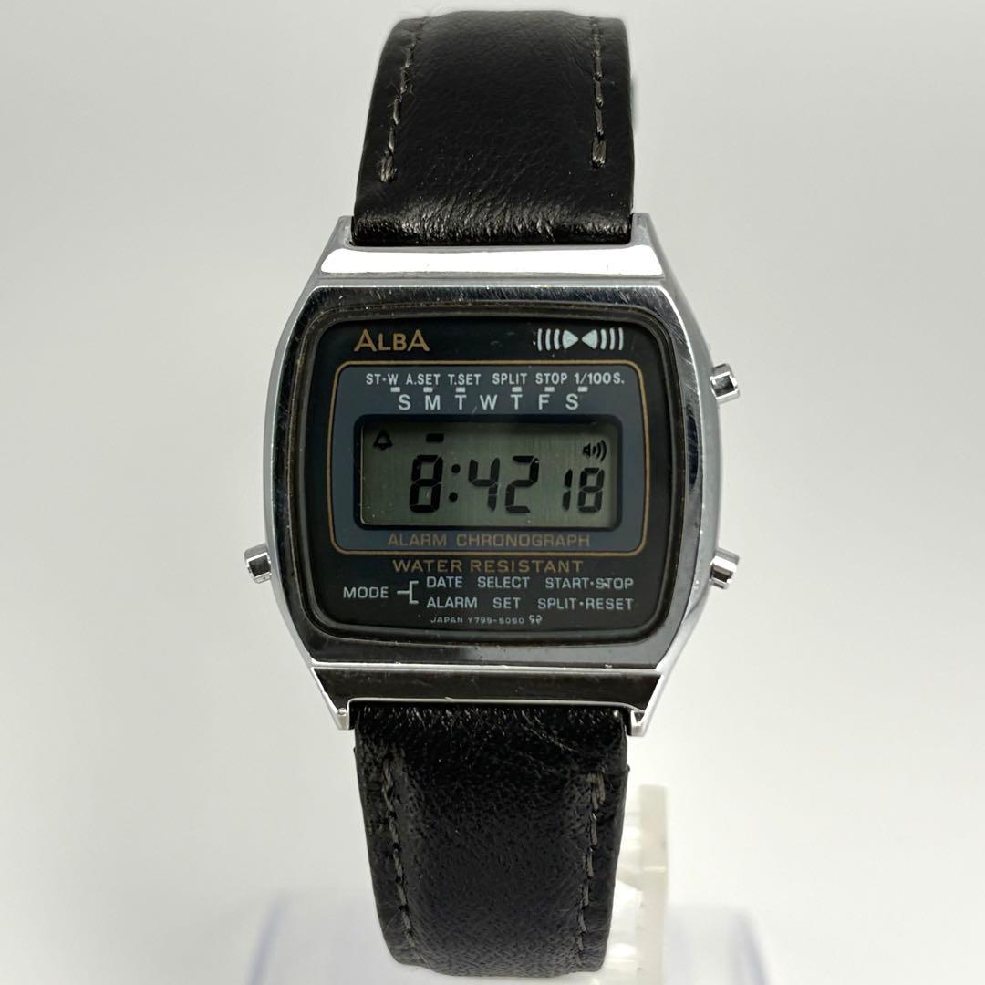 美品 SEIKO セイコー アルバ デジタル腕時計 平成レトロ 電池交換済