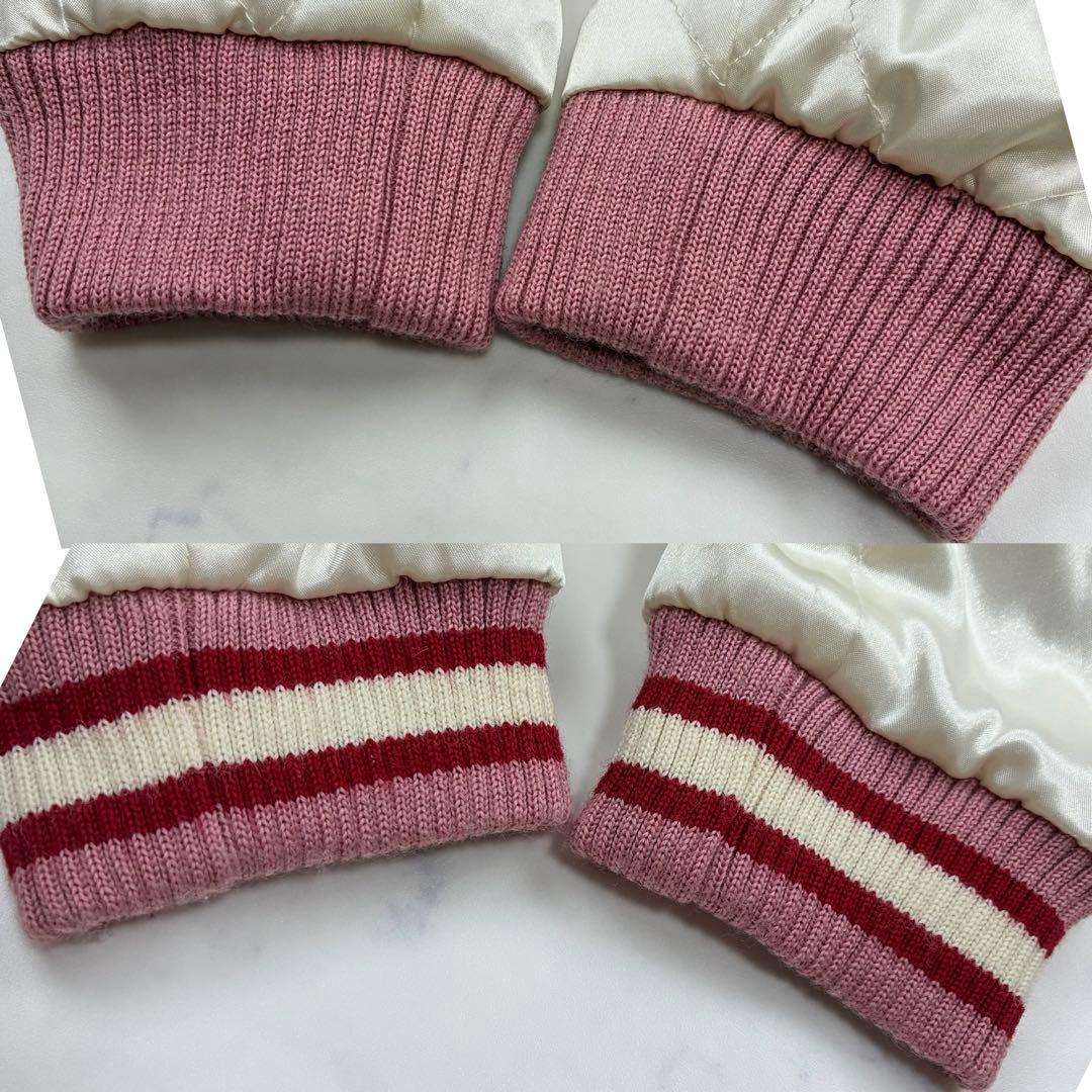 ピンクハウス リバーシブル✨スカジャン ブルゾン いちご刺繍 さくらんぼ