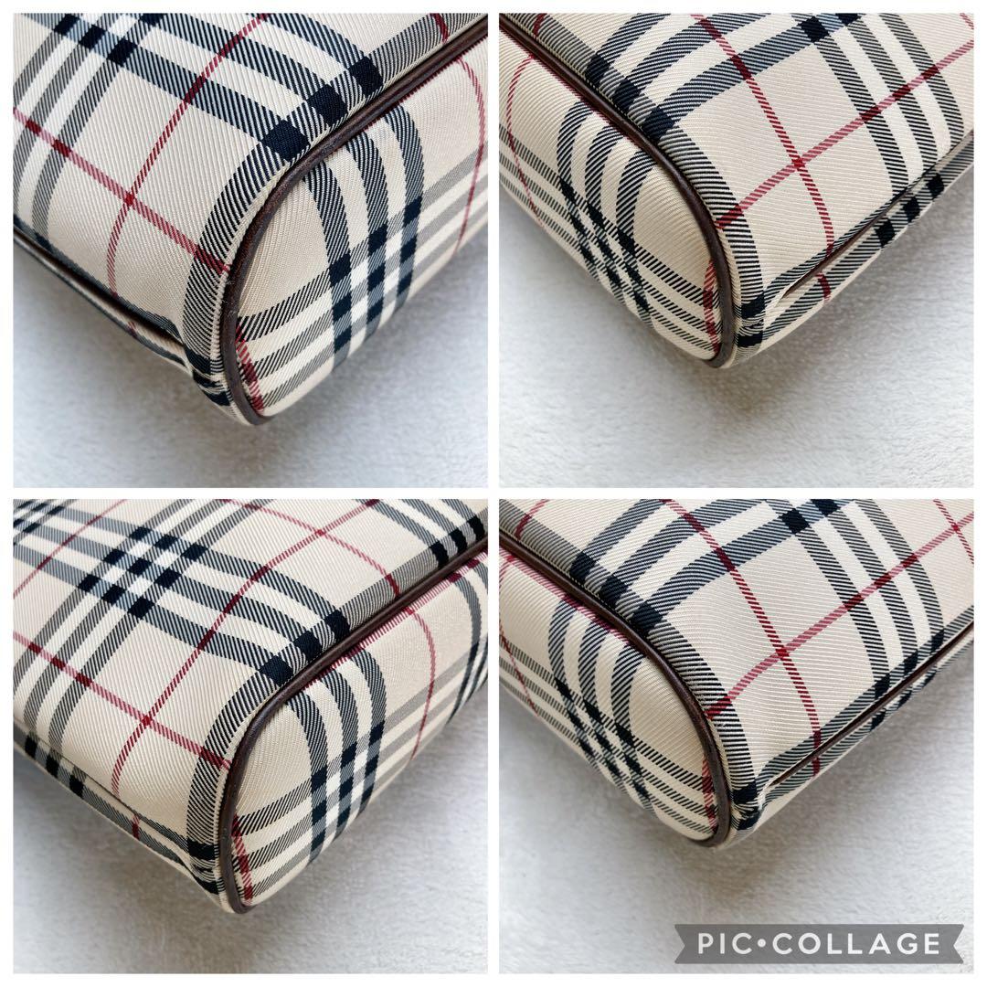 ✨美品✨BURBERRY バーバリー ノバチェック ハンドバッグ レザー ロゴ