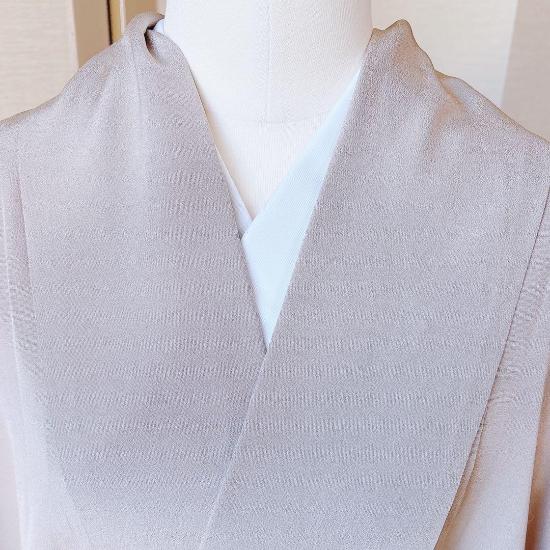 正絹 付け下げ フルセット 裄65 卒業式 入学式 お宮参 袋帯 S グレー