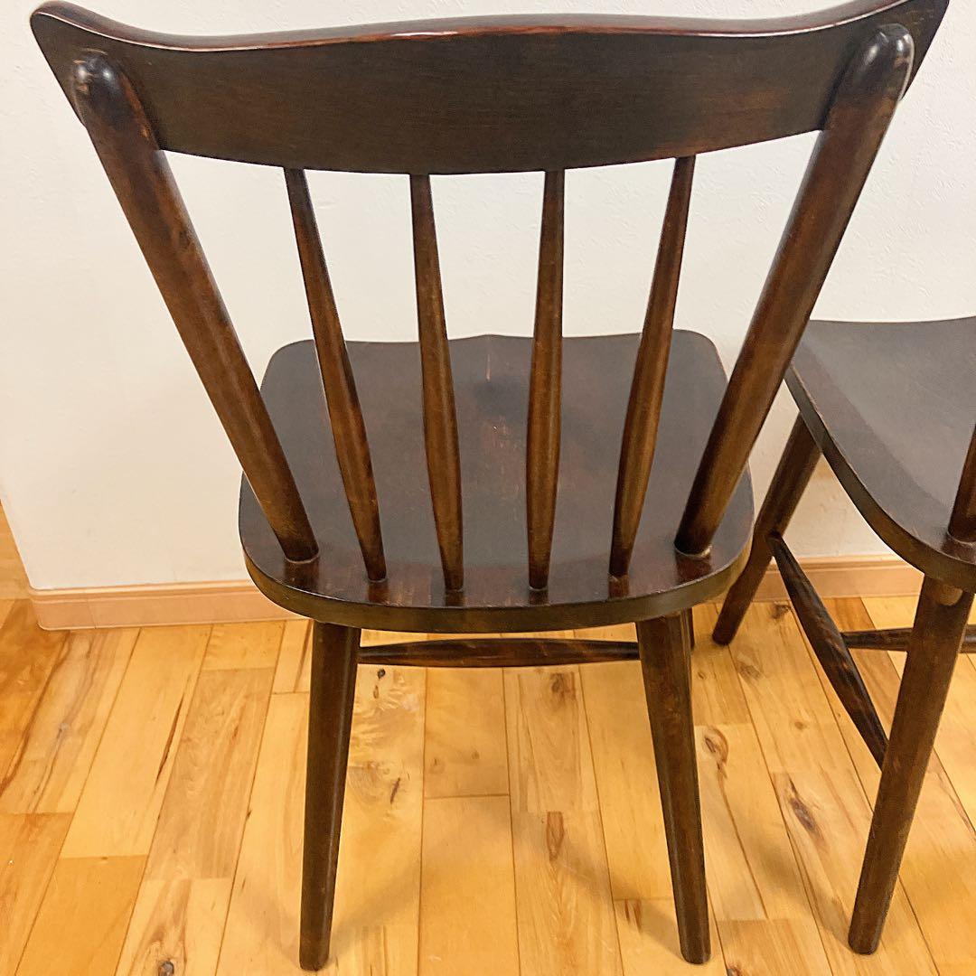 本物志向 北海道民芸家具 ダイニングチェア ウィンザーチェア 樺材