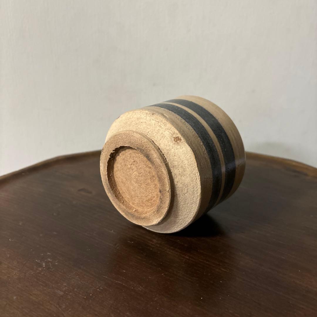 アンティーク輪線文 蓋物 古瀬戸 花器 古道具 骨董 検:白洲正子 秦秀雄 李