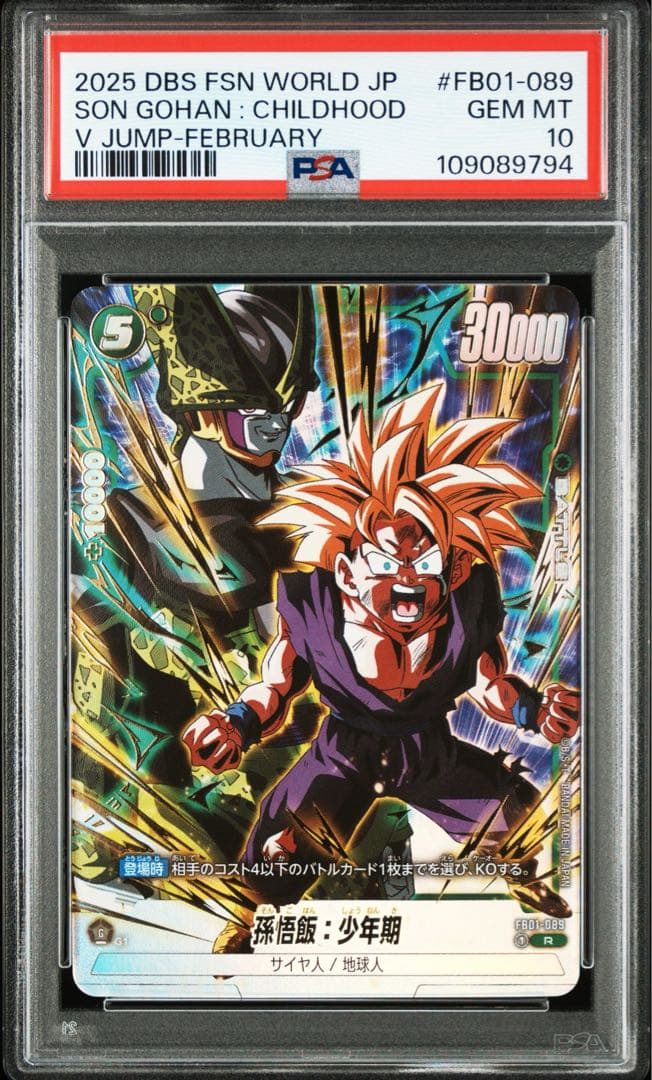 PSA10 連番セット 親子三世代 バーダック 孫悟空 孫悟飯 Vジャンプ