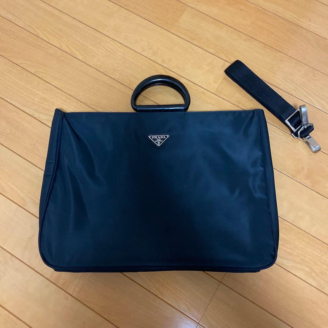コ*チ様 90s PRADA ブラック ナイロン ハンドバッグ　old ノームコ 90s PRADA ブラック ナイロン ハンドバッグ old ノームコア y2k PRADA