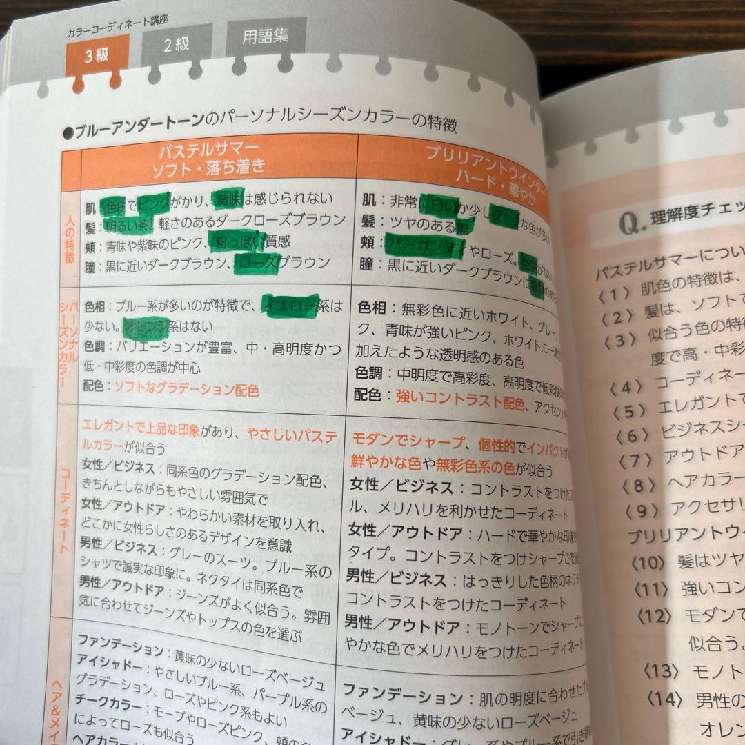 2024 パーソナルカラリスト検定対策教材セット 2級問題集付き