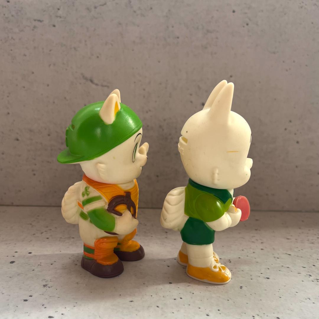 ワンサくん 三和銀行 貯金箱 1970年代 ソフビ人形 2体 - メルカリ