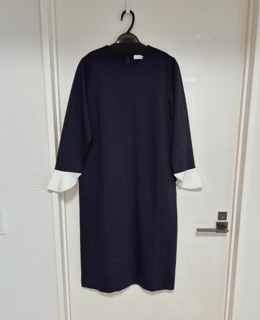 ballsey ボールジィ ニットコンビポンチ クルーネックワンピース