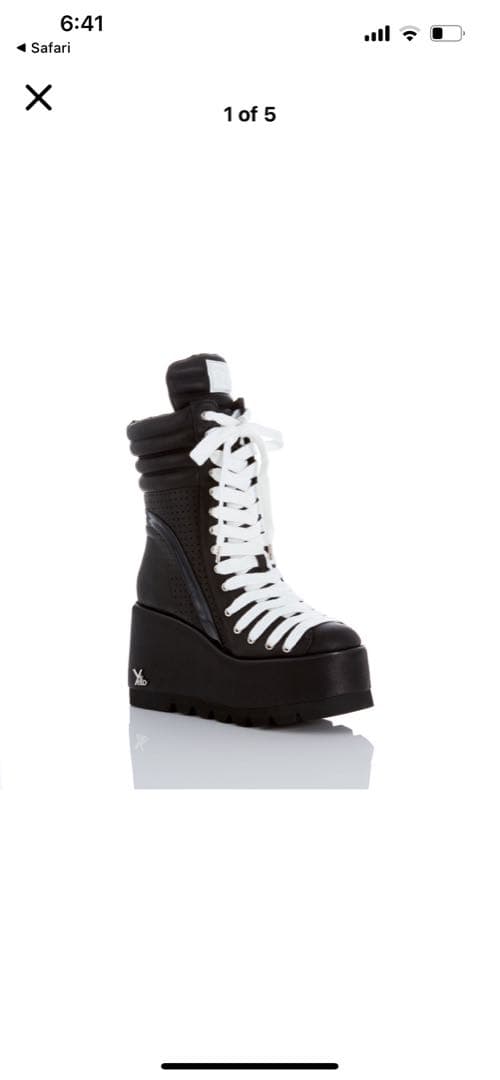 YELLO ショートブーツNERO SHORT BOOTS黒 厚底ブーツ - メルカリ