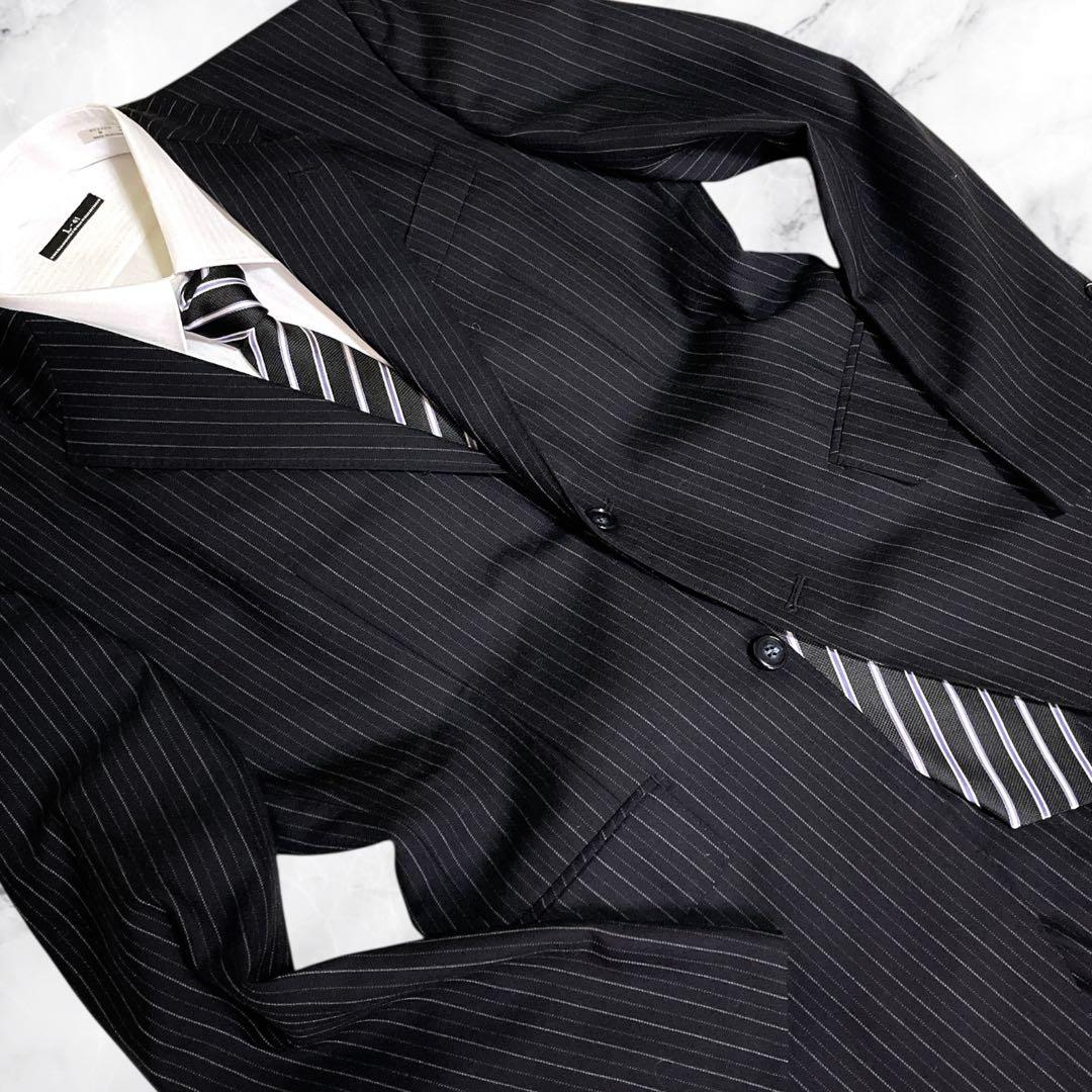 極美品☆HANABISHI☆スーツセットアップ☆オーダーメイド☆ストライプ