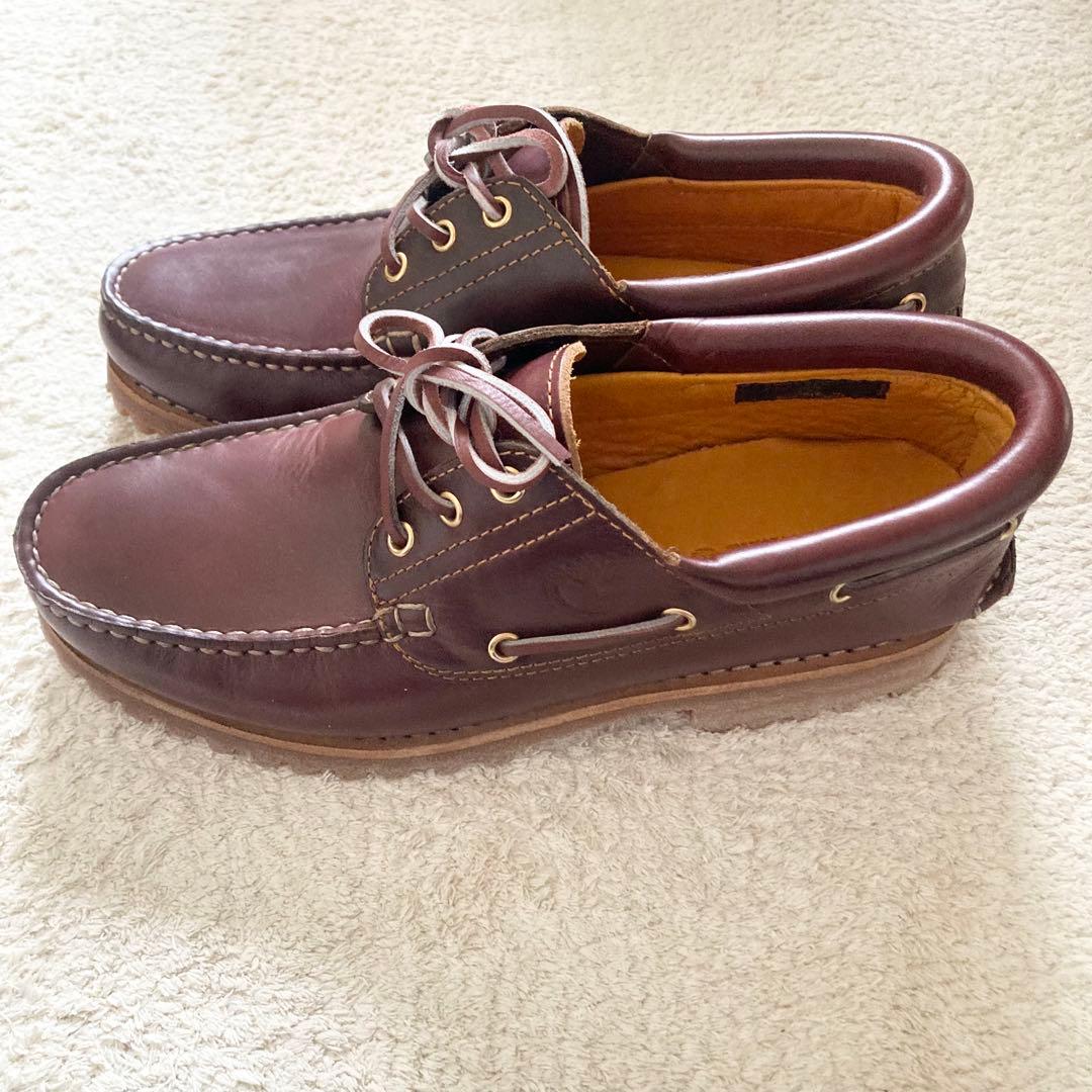 ティンバーランド デッキ シューズ 3eye 27.0 モカシン ワイン