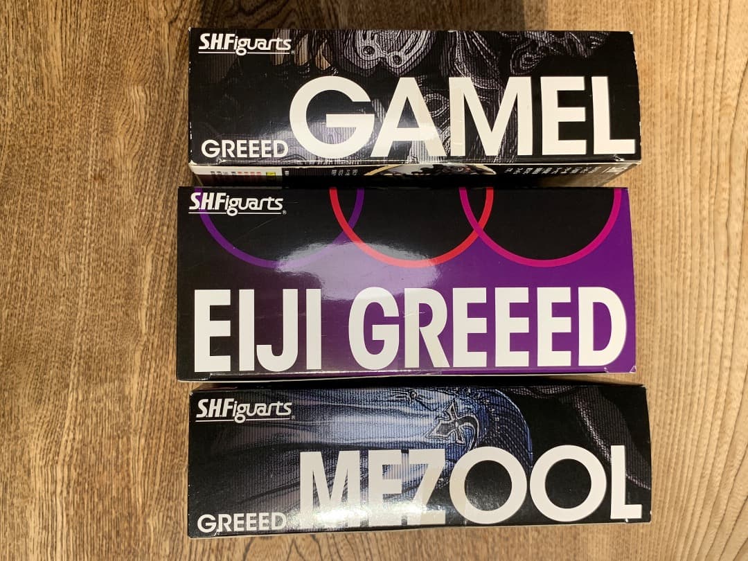 新品未開封　S.H.Figuarts 仮面ライダーオーズグリード３体セット正規品