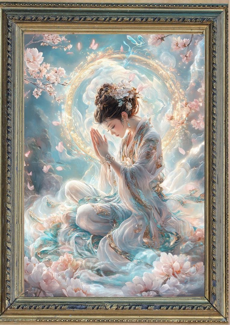 Ｐ1012 観音菩薩の開運アート【金運・厄除け・癒し】 P1358 観音菩薩の開運アート【金運・厄除け・癒し】 - メルカリ