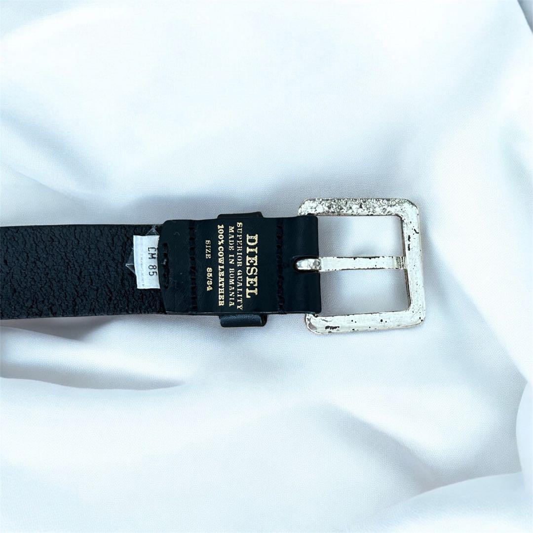 DIESEL ディーゼル ベルト ヴィンテージ加工 バックロゴ - メルカリ