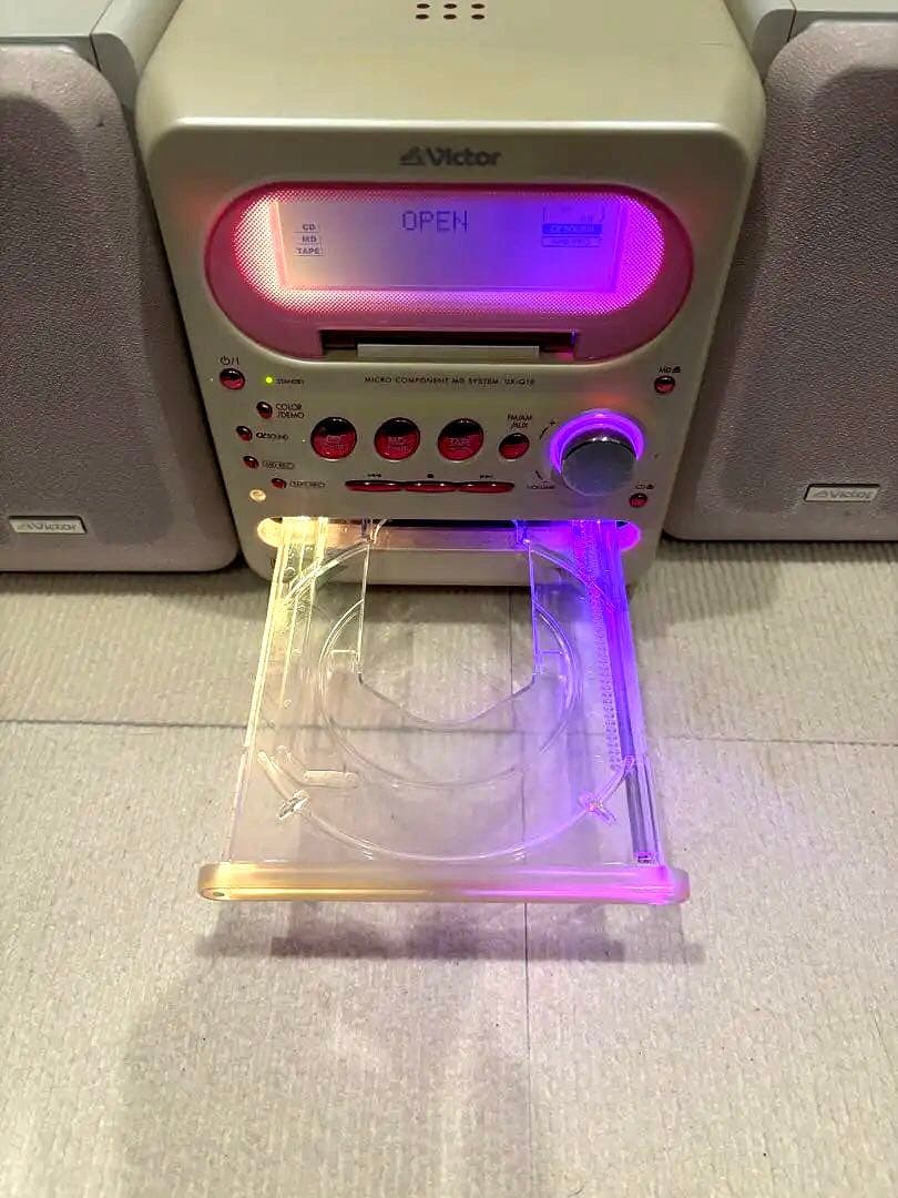 完動品 ビクター MDマイクロコンポ CA-UXQ10 CDコンポ カセット - メルカリ