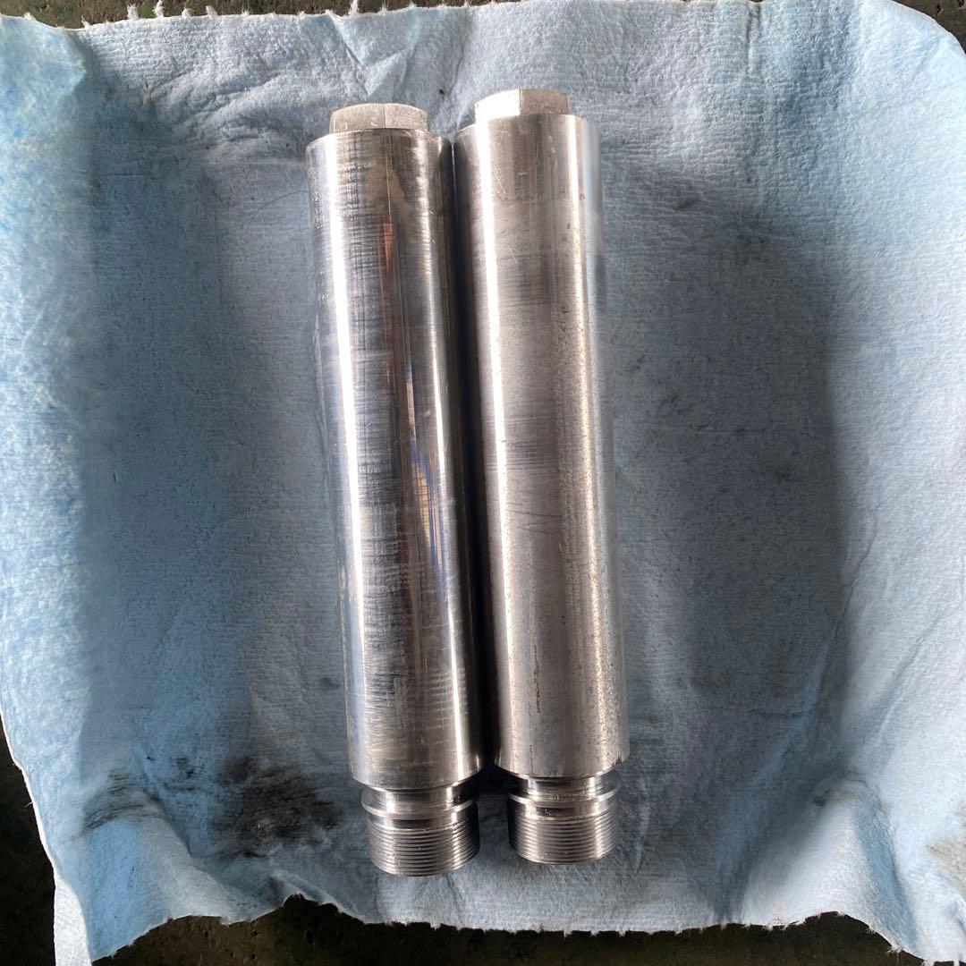 SR400フォークジョイント15cm エアバルブ無し SR400/500用 フロントフォーク 15cm ジョイント ペア / 2％er