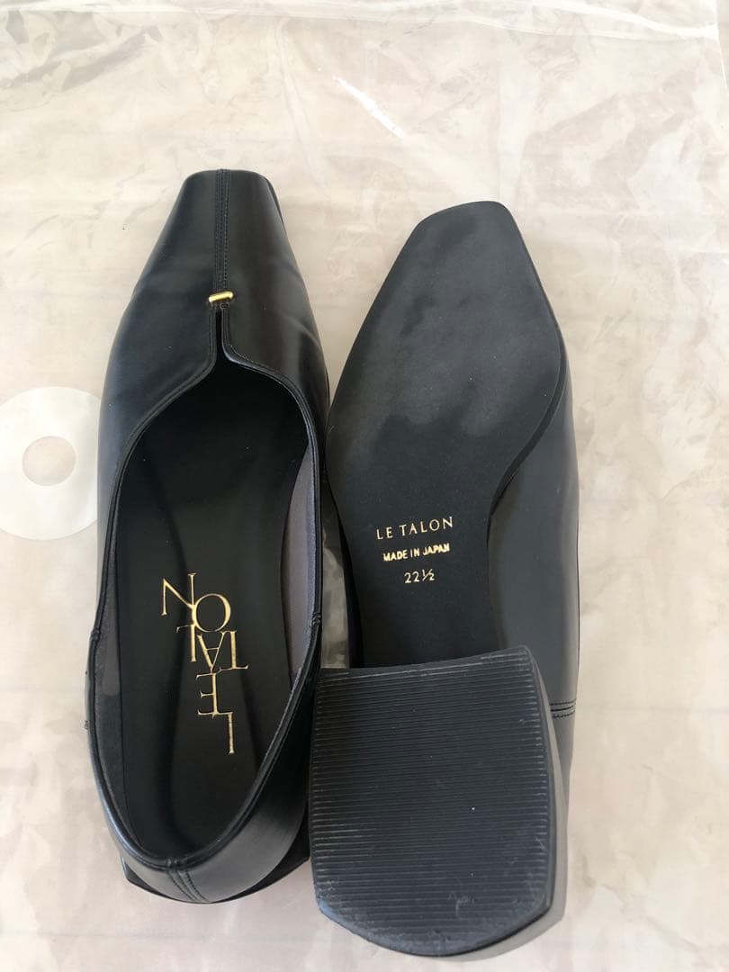 Le Talonブラック フラットシューズ 22.5cm - メルカリ