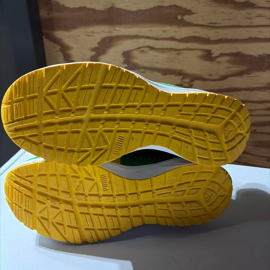 PUMA 安全靴 25.5cm グリーン/イエロー