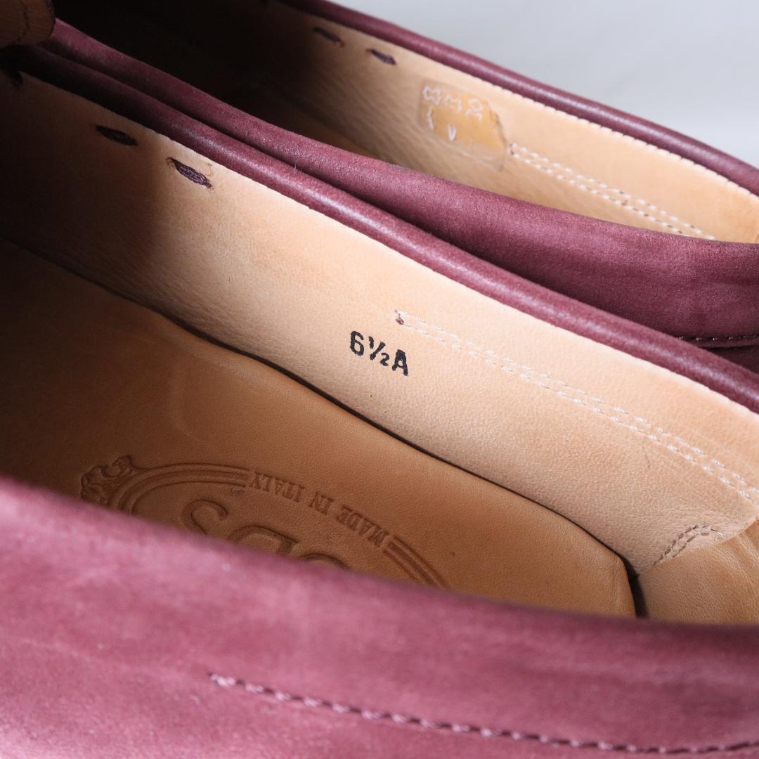 極美品トッズゴンミーニ　ドライビングシューズ　ワインレッド　6.5 25.5cm