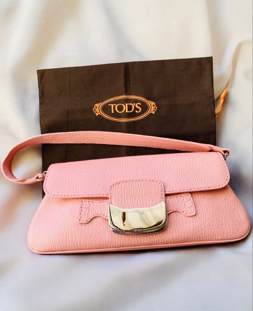春色セールTOD'S トッズ ショルダーバッグ ピンク 訳あり特価 保存袋