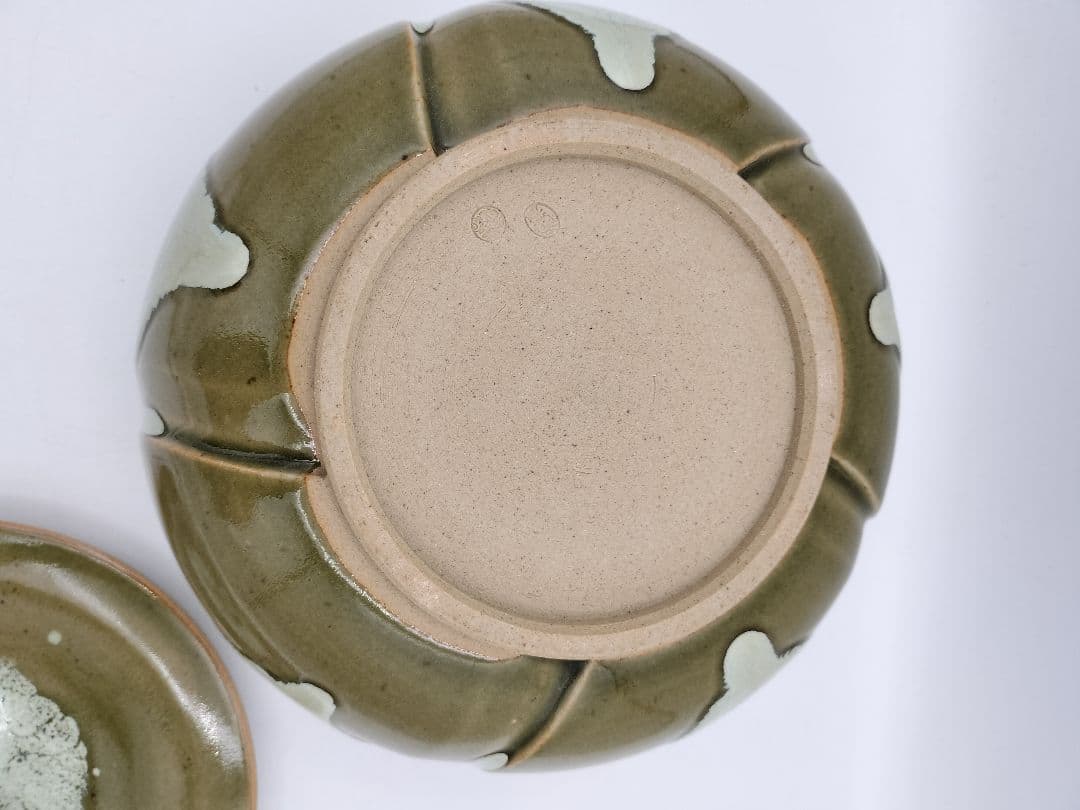 b164 【未使用】水指 捻梅 即中斎好 萬古 福森比路志 塗蓋付 木箱