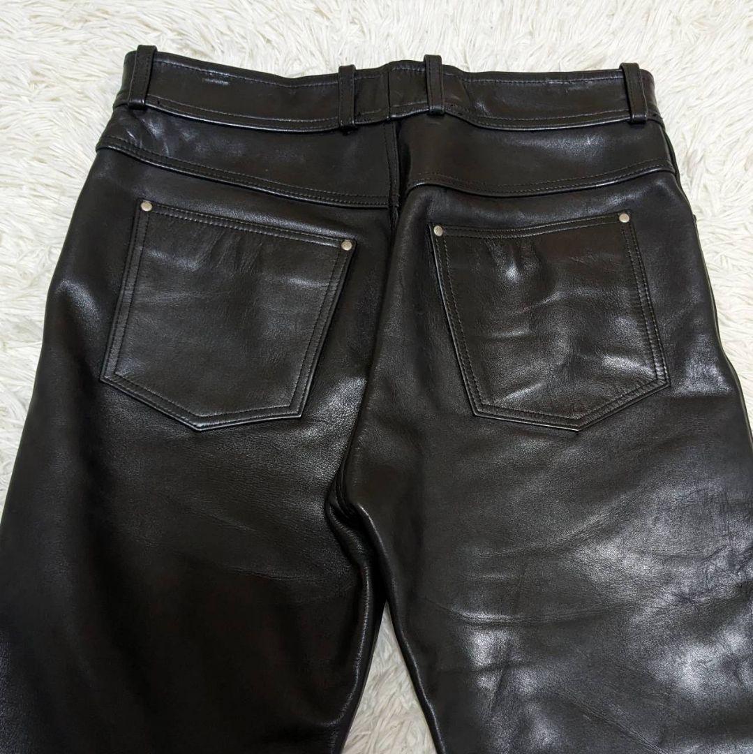 ✨美品✨ ハーレーダビッドソン レザーパンツ 34インチ 本革 大きめ