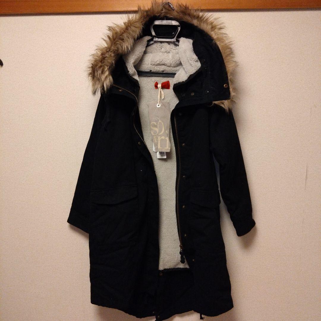 somari ネイビー ファー付きモッズコート サイズ1 somari imaginationライナー付き3wayモッズコート [品番：MITW0015508