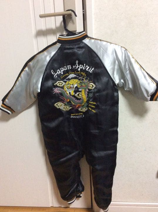 ヒステリックミニ ミニラしっぽ付き刺繍オーバーオール サロペットの