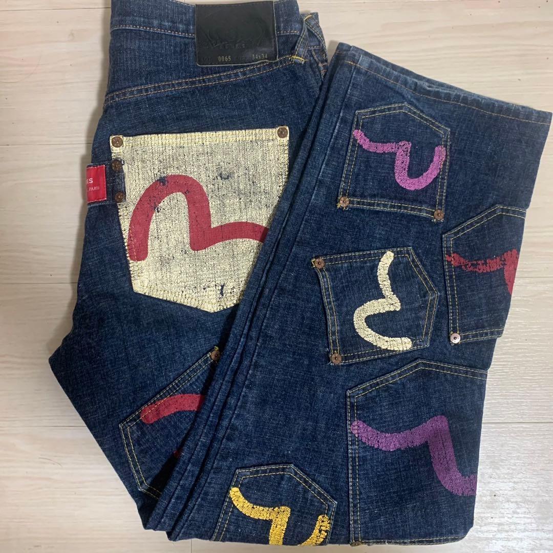 レア】EViSUエヴィス デニムジーンズ メニーポケット - メルカリ