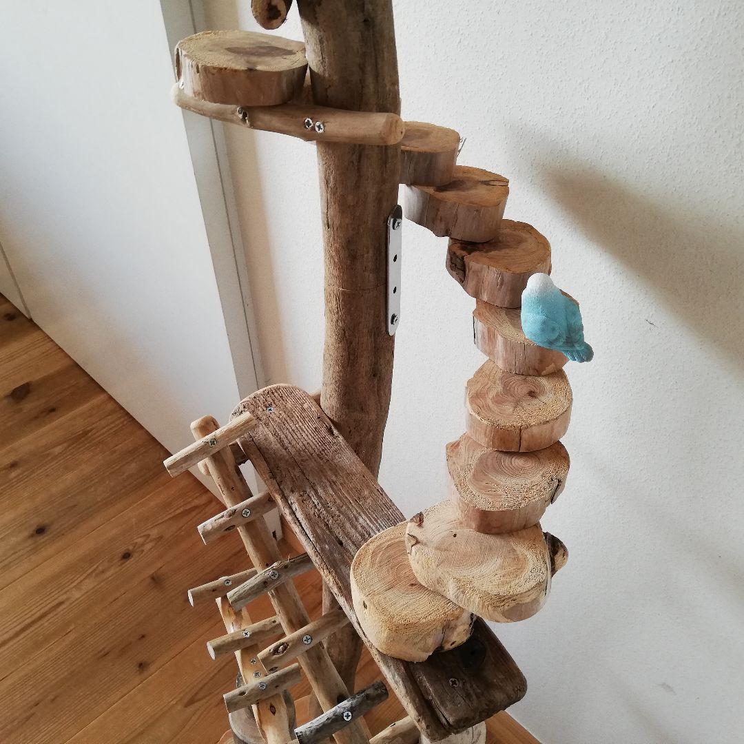 バードアスレチックジム大型 ㉟ 天然木 自然木 流木 止まり木 インコ
