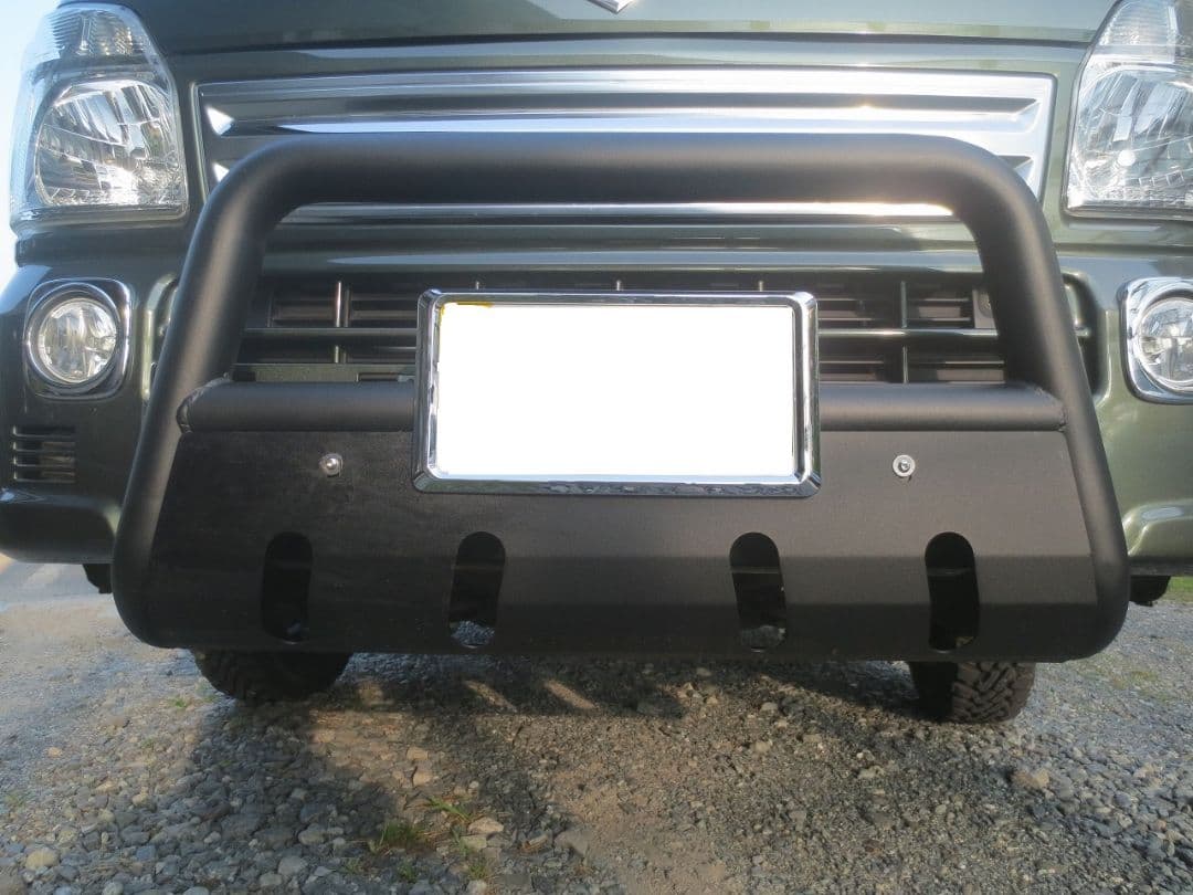 キャリィDAT16 パイプバンパーガード　マットブラック キャリイ DA16T パイプ バンパー ガード ブラック パウダー コート