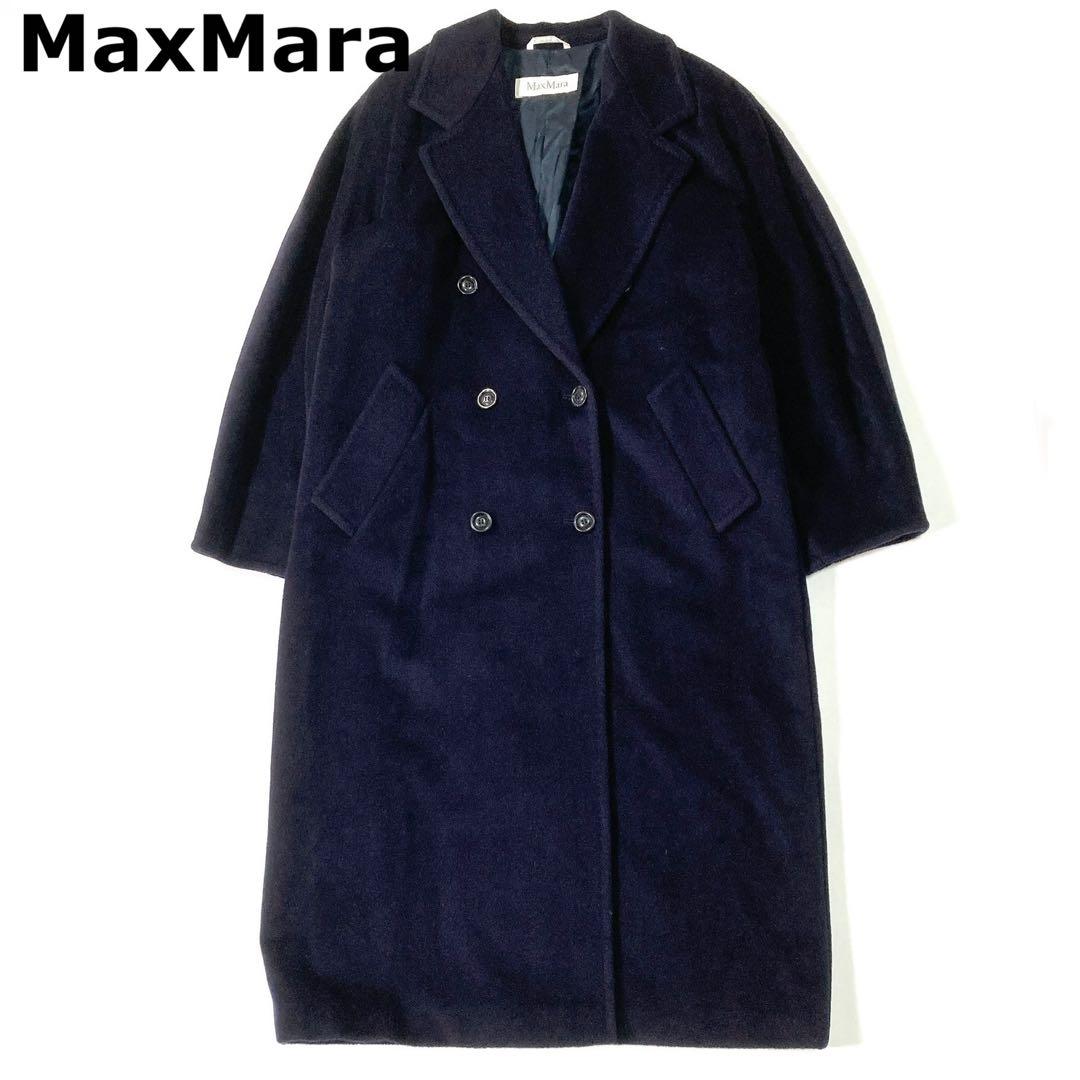 MaxMara マックスマーラ マニュエラ ロングコート ネイビー 40 - メルカリ