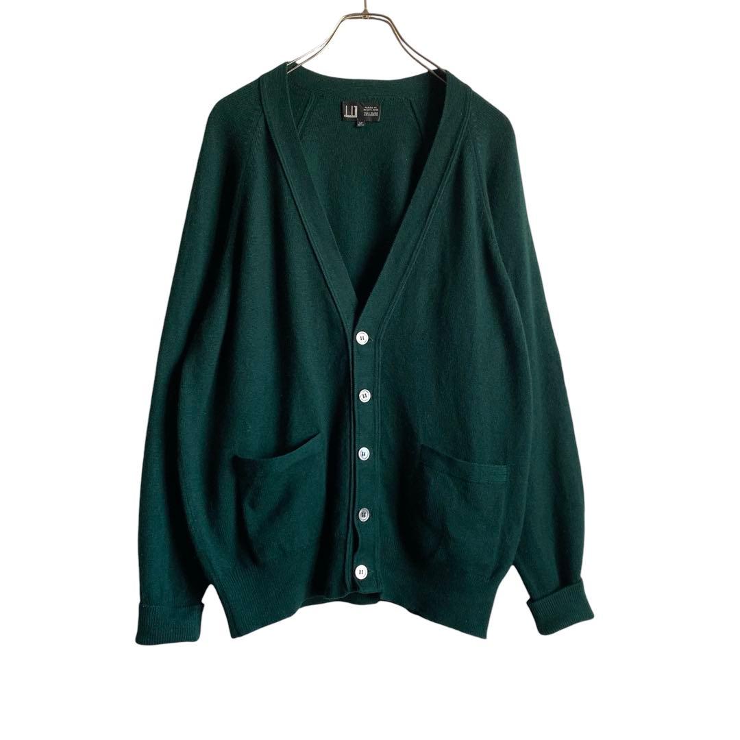 70s80s Dunhill スコットランド製 カシミヤニットカーディガン 42