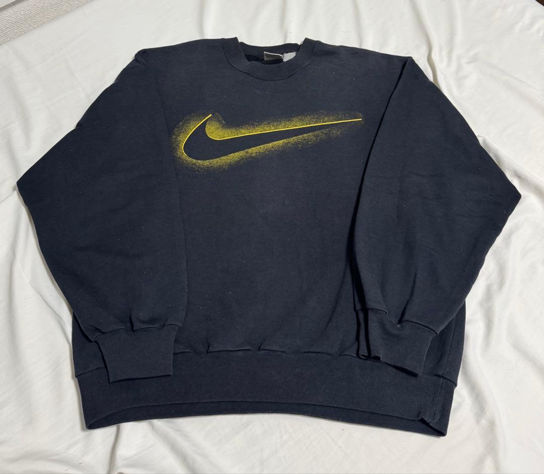 【NIKE 90’s】スウェットシャツ（銀タグ） 90s USA製 NIKE 銀タグ ロゴスウェット ネイビー L ナイキ | 古着屋 Uan