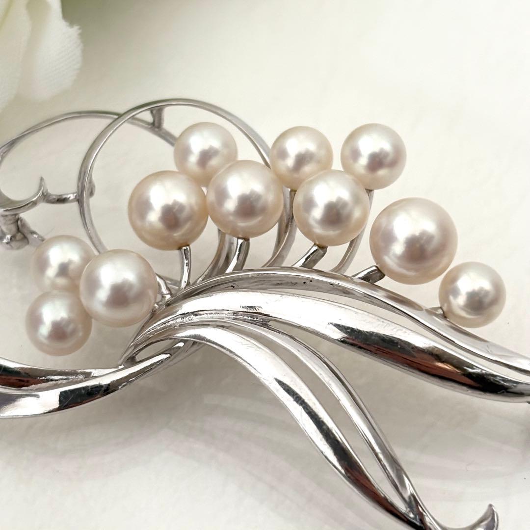 ☆美品☆ミキモト シルバー パール ブローチ 皇室御用達ブランド