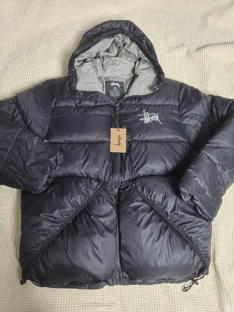 Stussy 800フィルダウンジャケット グレー/ブラック XLサイズ - メルカリ