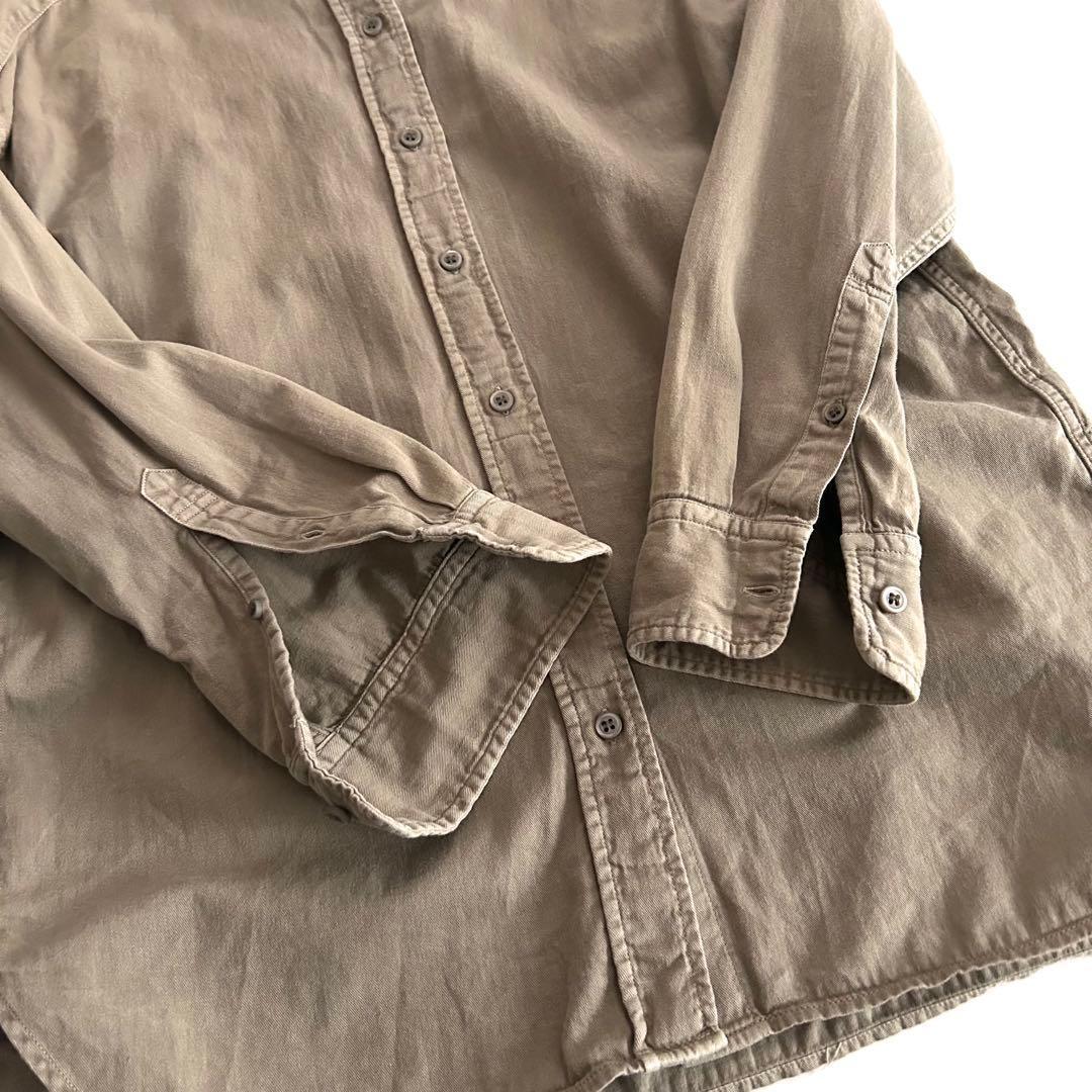 ドゥーズィエムクラス badassシャツ 長袖 カーキ 日本製 オーバー